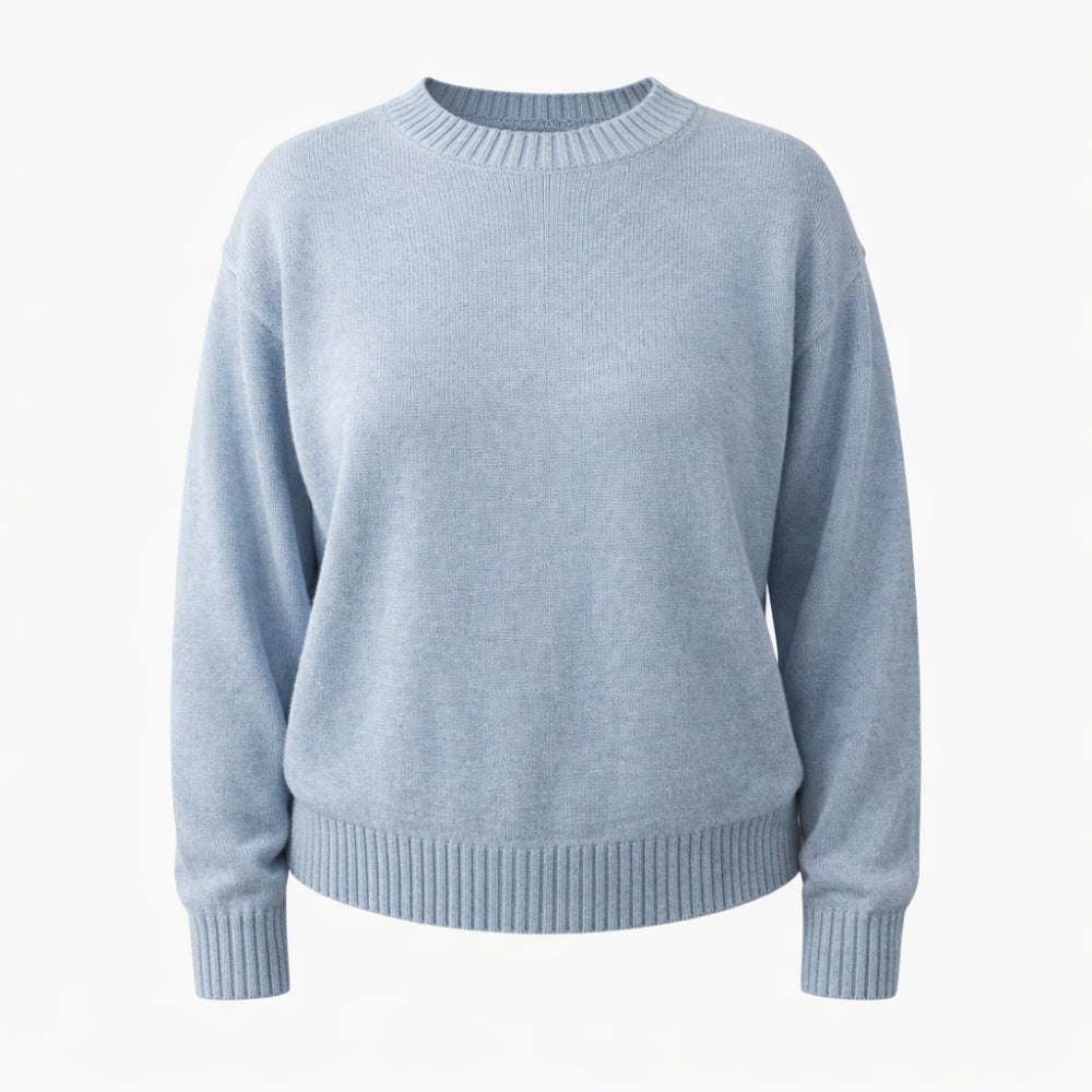 K&Co.Petal Series Knit Sweater - BLUE MERLE.